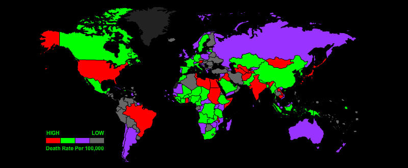 HEPATITIS C DEATH RATE BY COUNTRY